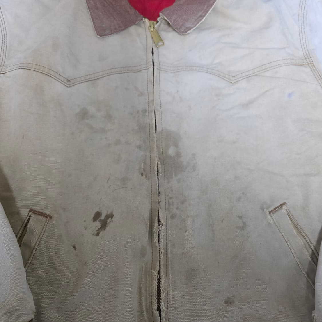 [XXL] 80-90s 빈티지 칼하트 산타페 j13 14트래쉬드 워크자켓 상품이미지4