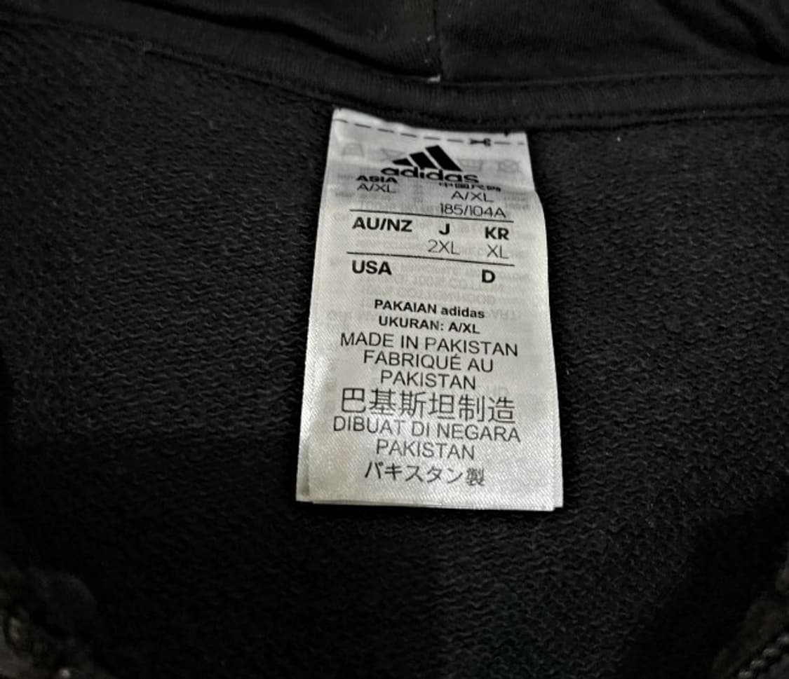 아디다스 블랙 검정 트랙탑 후드 져지집업 105/XL 상품이미지4