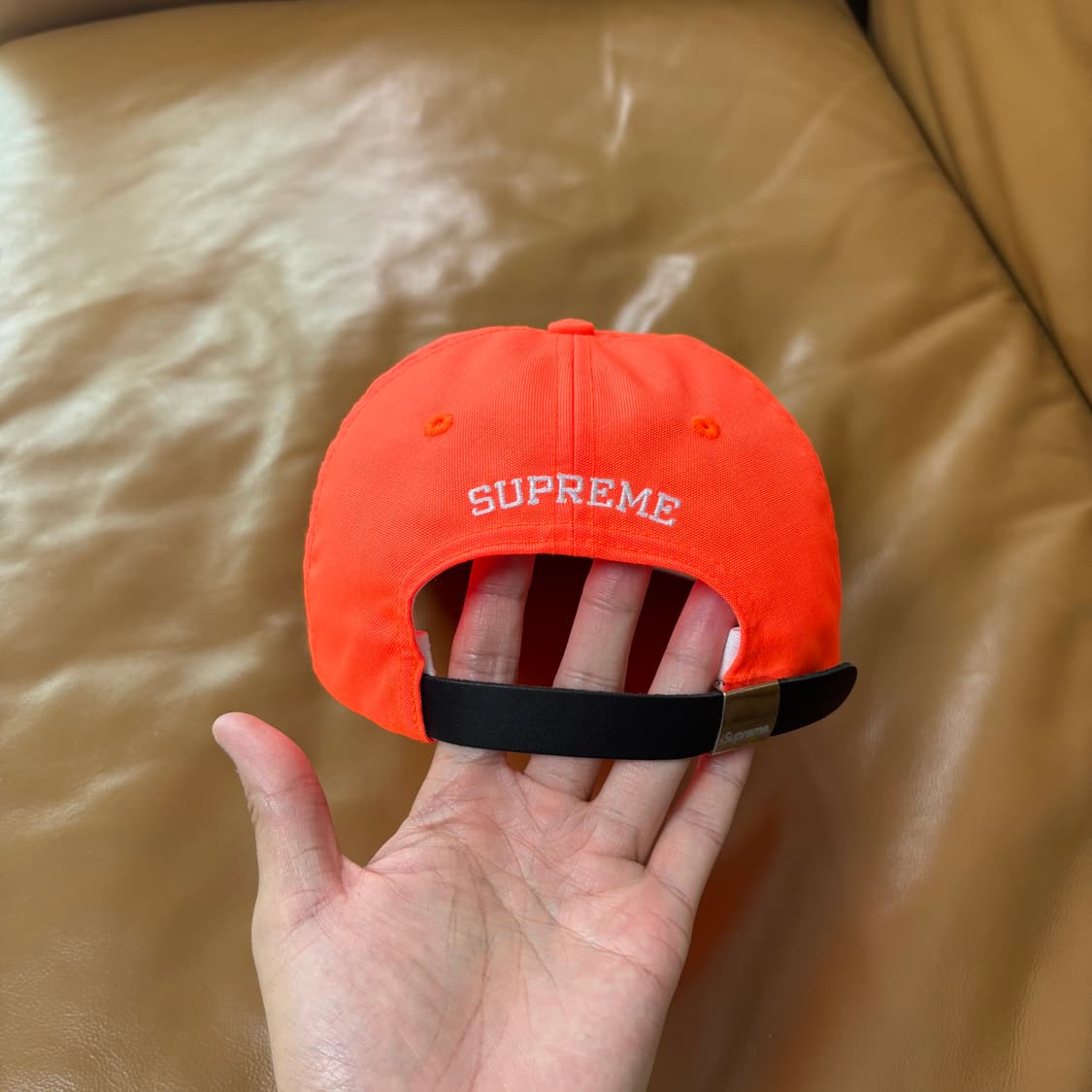 Supreme 슈프림 코듀라 오렌지 S로고 6패널 볼캡 모자 Orange 상품이미지7