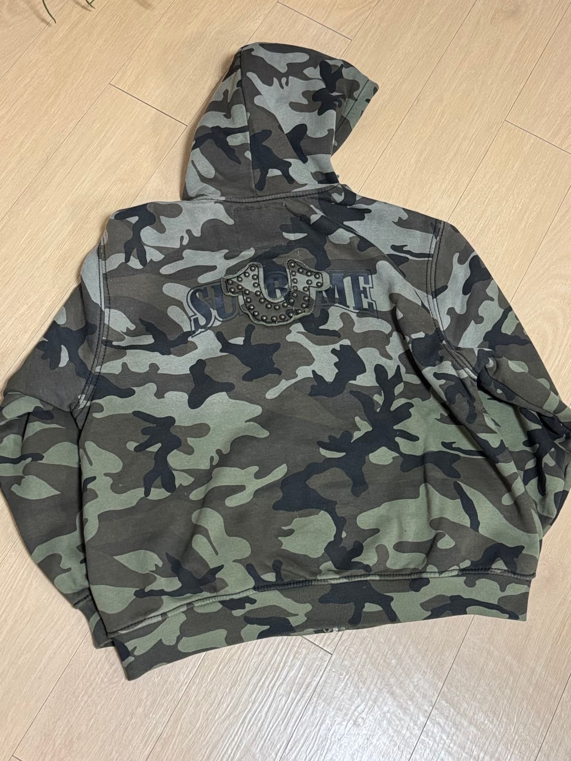 [XL] 슈프림 트루릴리전 25fw 집업 후드 스웨트 셔츠 브라운 카모 상품이미지3