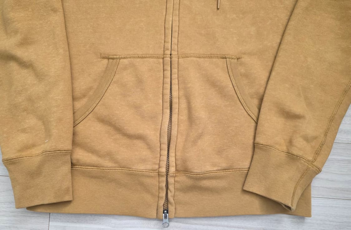 유니클로 2Way Zip-Up 후드티 머스타드 칼라 (L) 상품이미지4