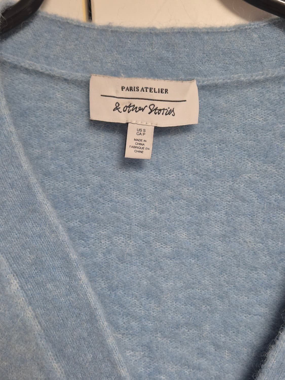 앤아더스토리즈 & Other Stories 울 블렌드 크롭 가디건 블루 상품이미지3