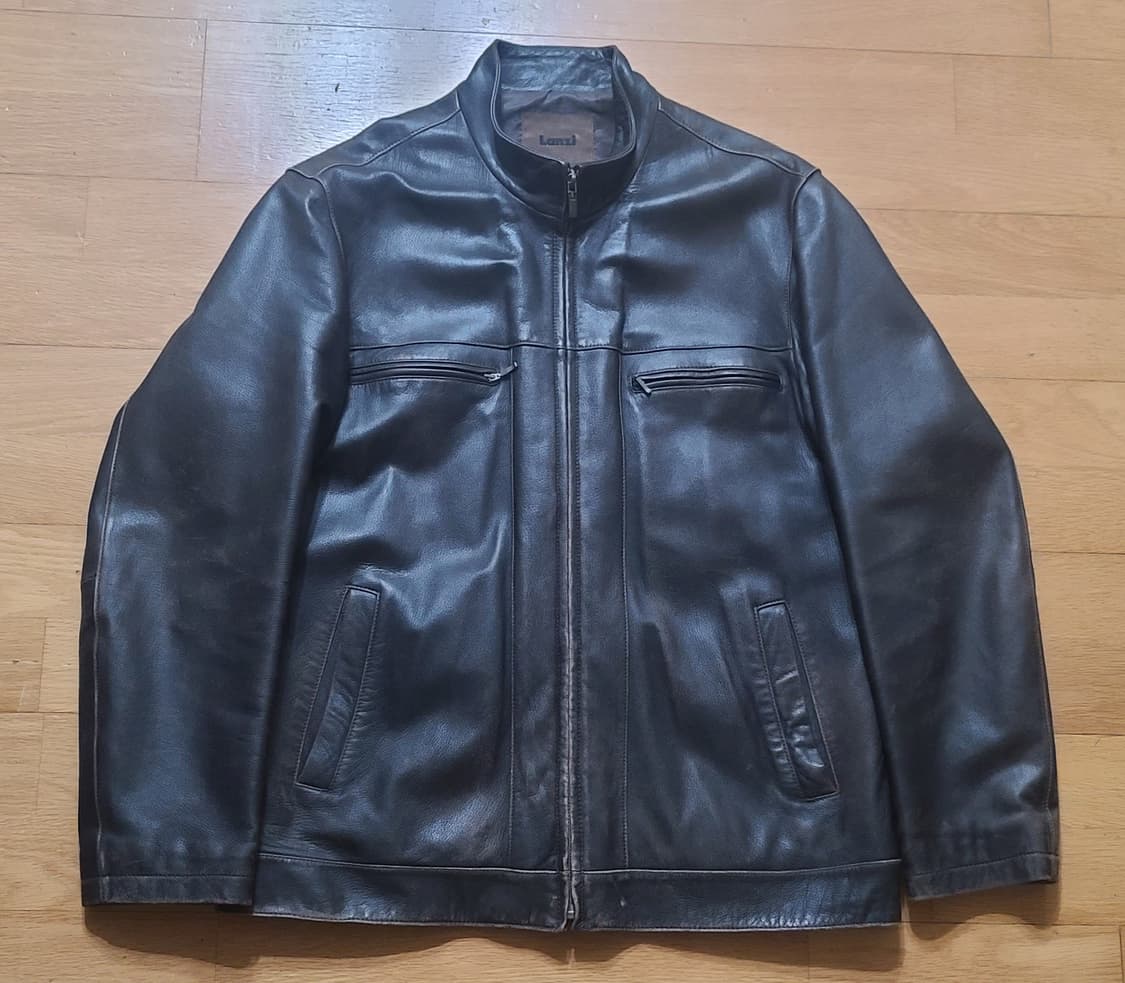 90s LANZI 클래식 진브라운 빈티지 양가죽자켓 상품이미지4