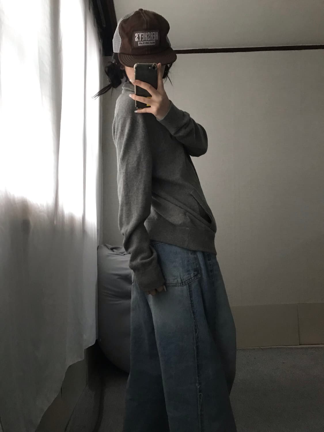 폴로 그레이 메리노울 니트집업 상품이미지3