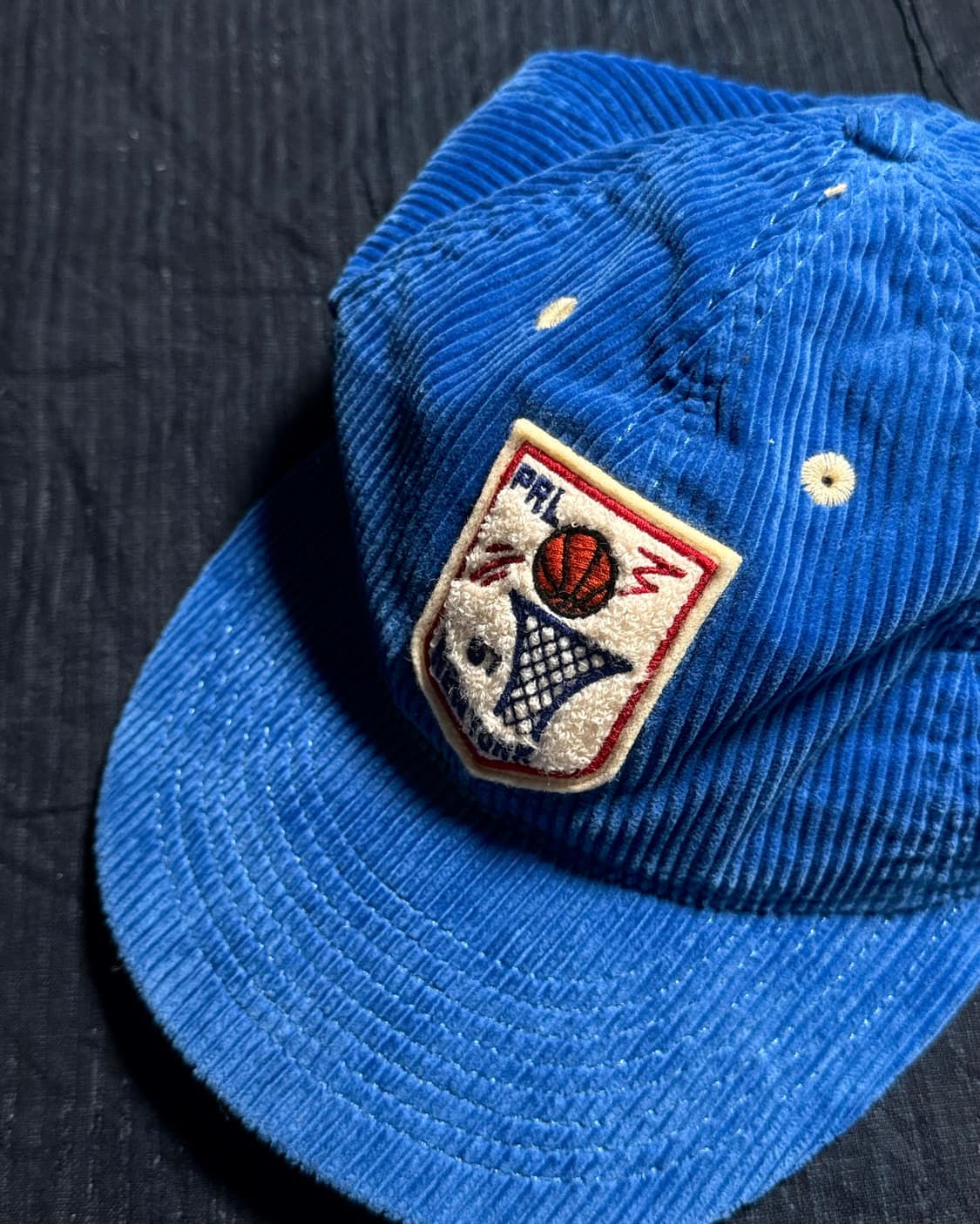 폴로 랄프로렌 셰닐 패치 코듀로이 볼캡 - 블루 OS 상품이미지2