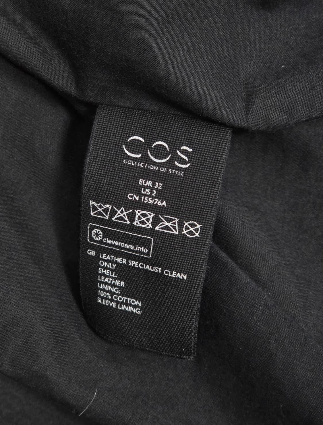 COS 블랙 우먼스 램스킨 봄버 레더 자켓 S사이즈 상품이미지8