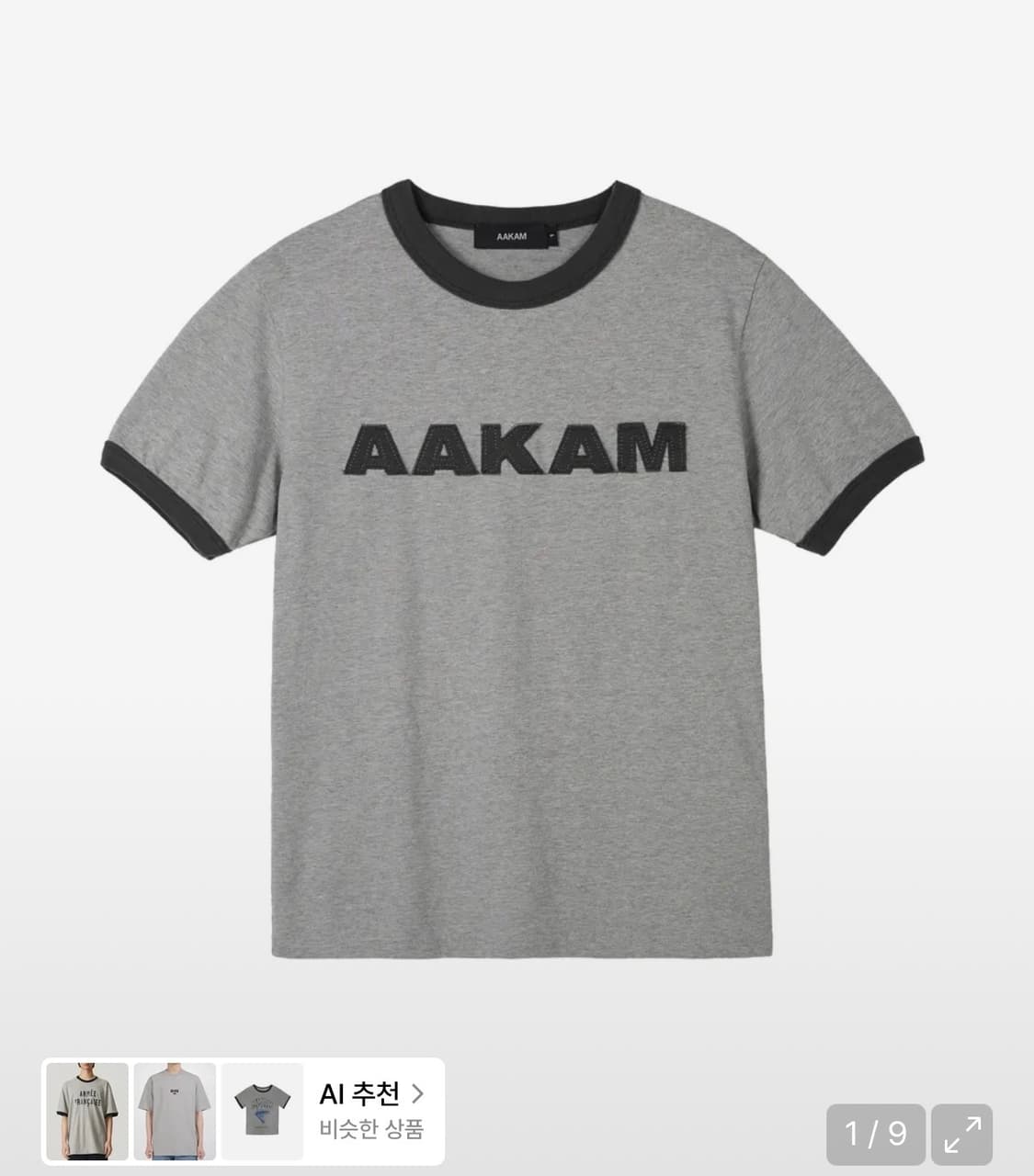 아캄 Logo Patch Ringer Top  상품이미지1