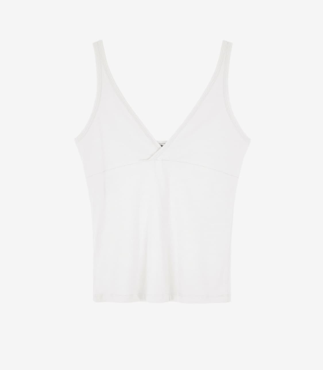 리포스 V NECK SLEEVELESS T-SHIRTS WHITE 상품이미지3