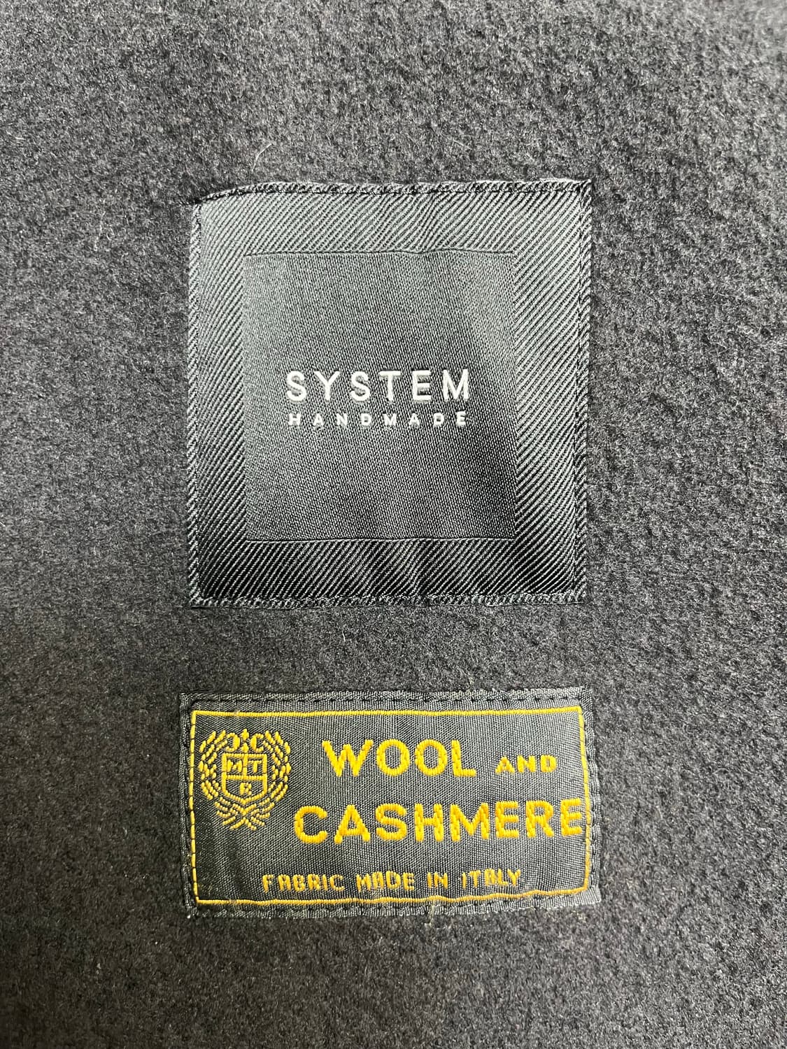 시스템옴므 MTR원단 차콜그레이 핸드메이드 더블 코트 95사이즈 상품이미지5