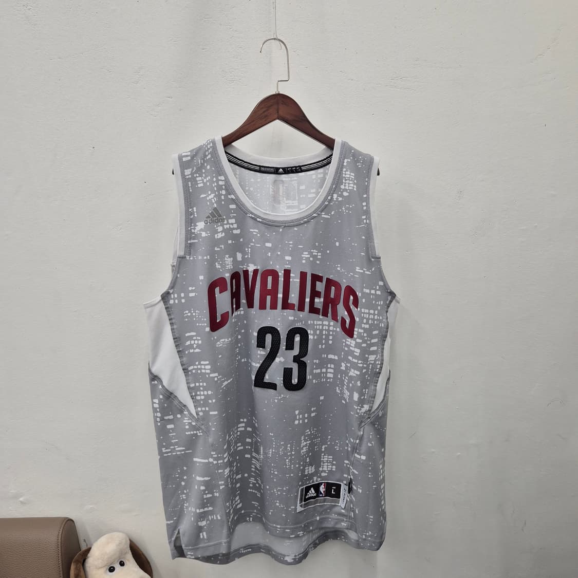 아디다스 NBA 르브론 시티라이츠 져지 황금사이즈 L 상품이미지1