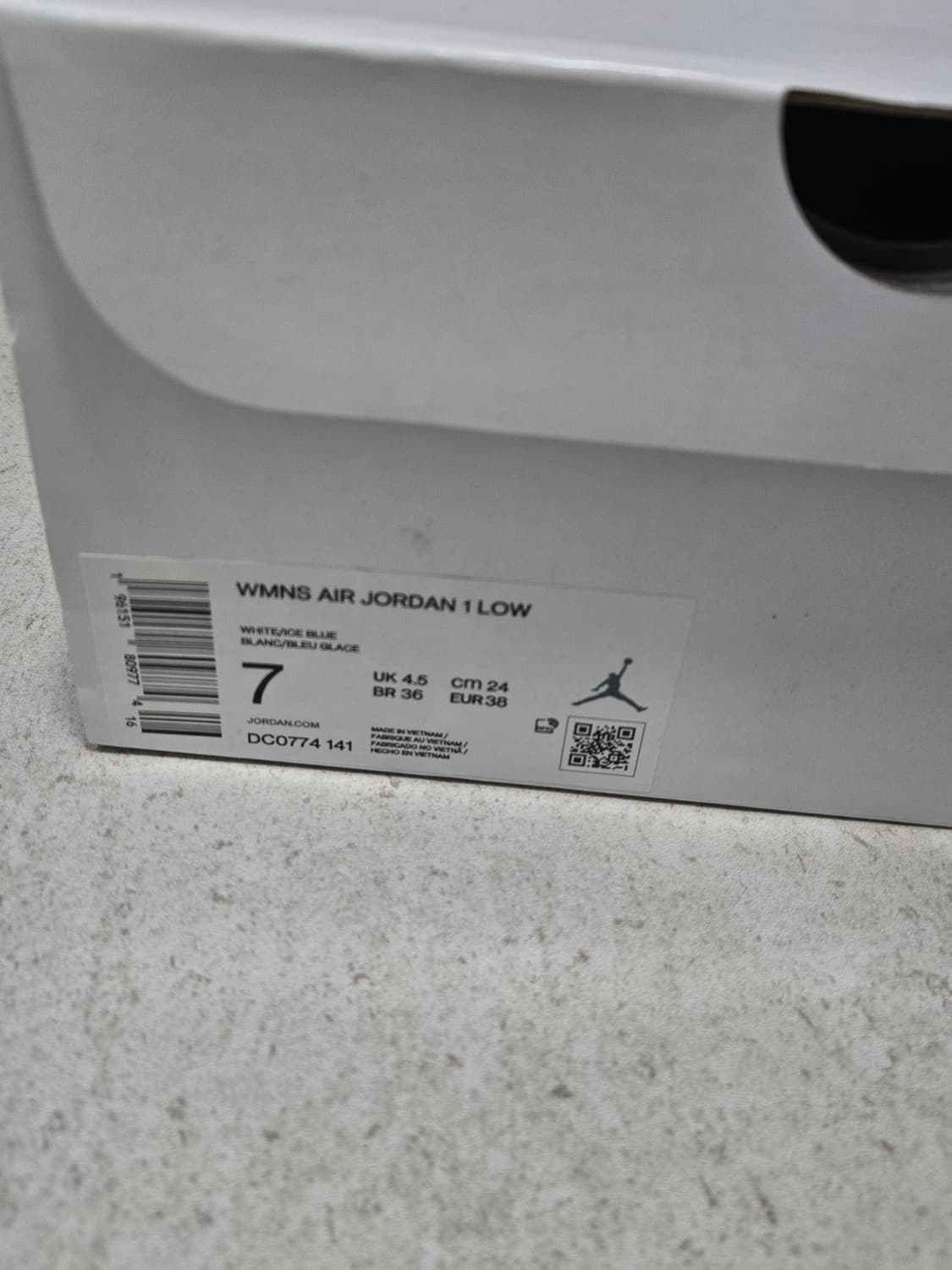 (W) 조던 1 로우 화이트 아이스 블루 240 상품이미지9