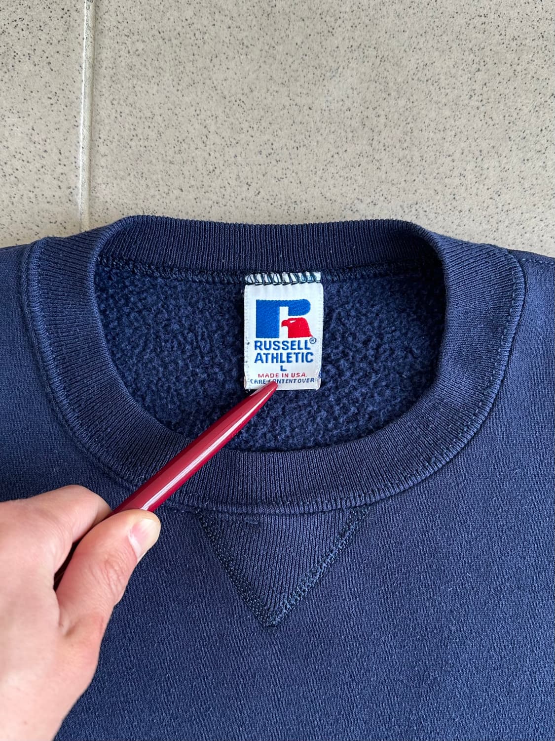 90s 빈티지 러셀 스웻셔츠 네이비 L USA 상품이미지6