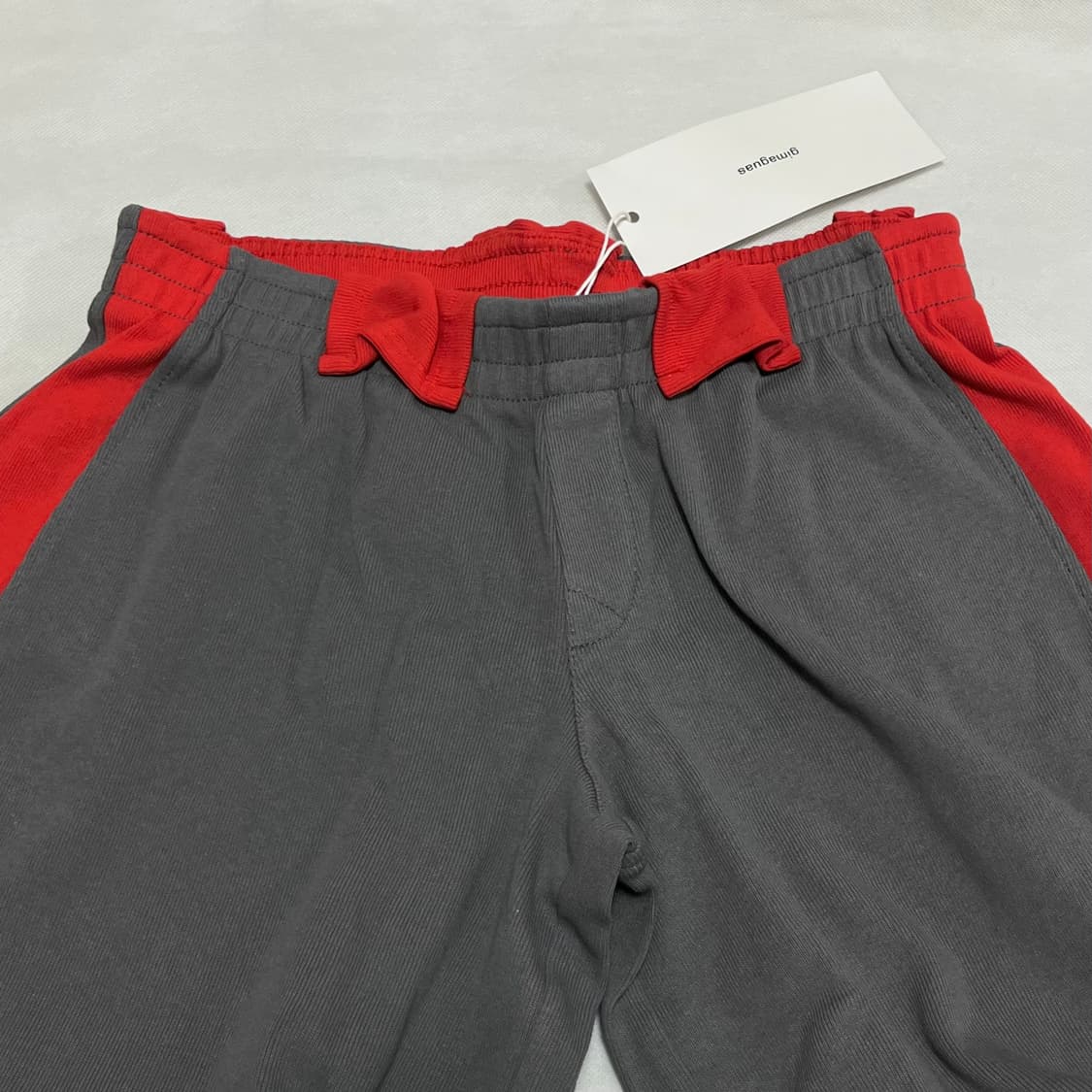[XS,S,M]기마구아스 Emmanuelle 스웨트팬츠/그레이 레드 상품이미지2