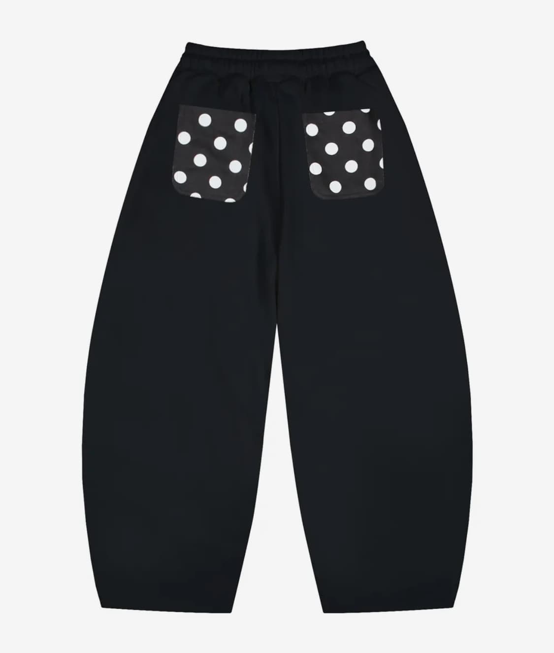 도트 핀턱 스웻 벌룬 팬츠 (BLACK) 상품이미지2