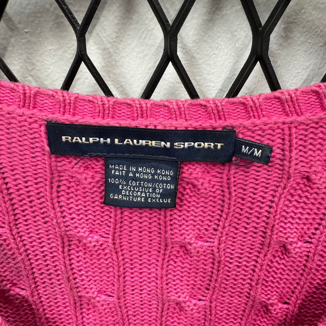 폴로 랄프로렌 케이블 니트 옐로우 포니 포인트 핑크 상품이미지6