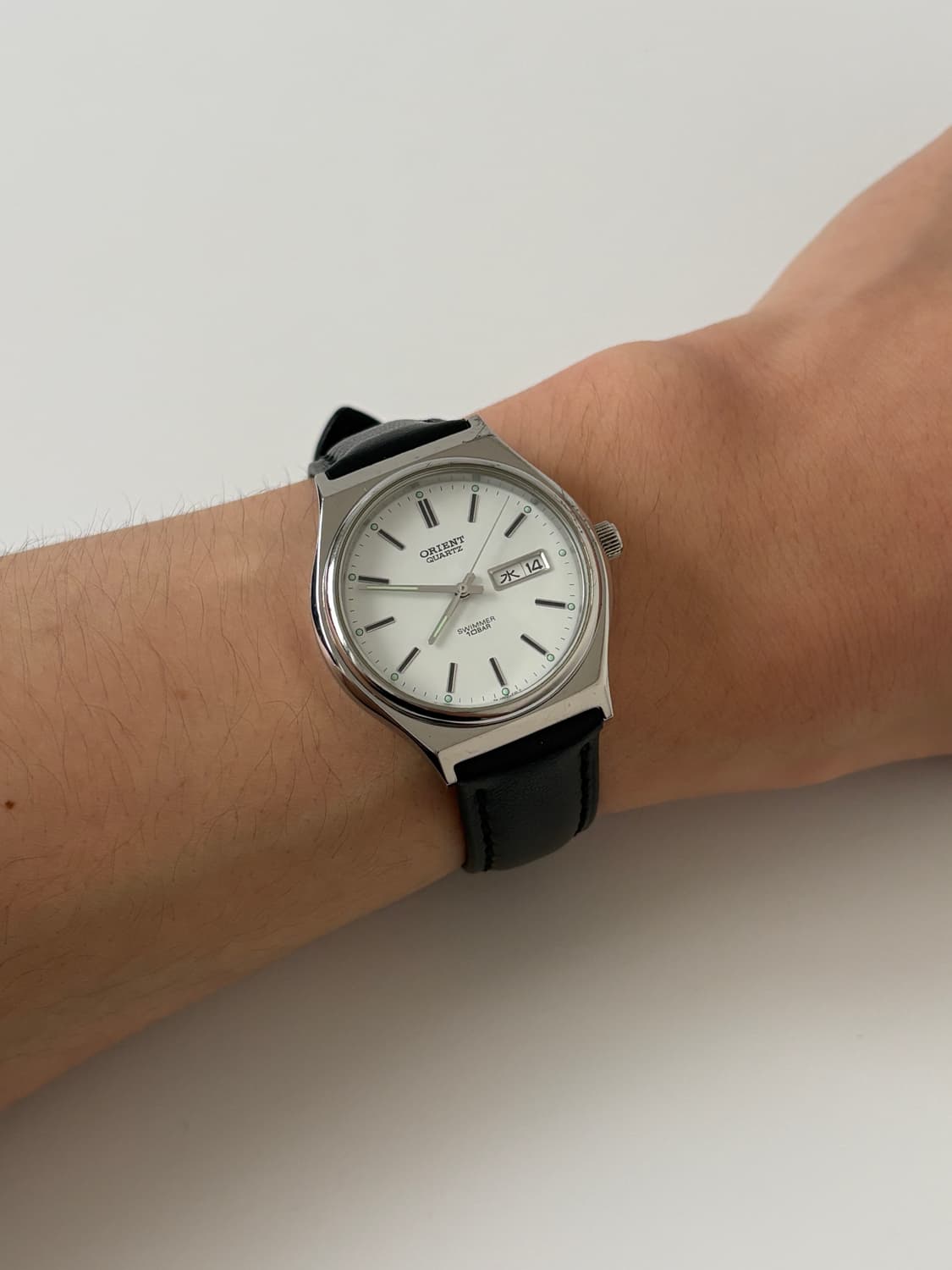 1990s Swimmer White Dial Silver Quartz 상품이미지8