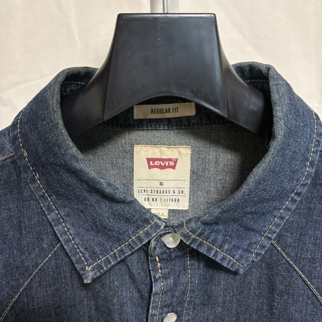 리바이스 웨스턴 데님 셔츠 / 진청, XL 상품이미지4