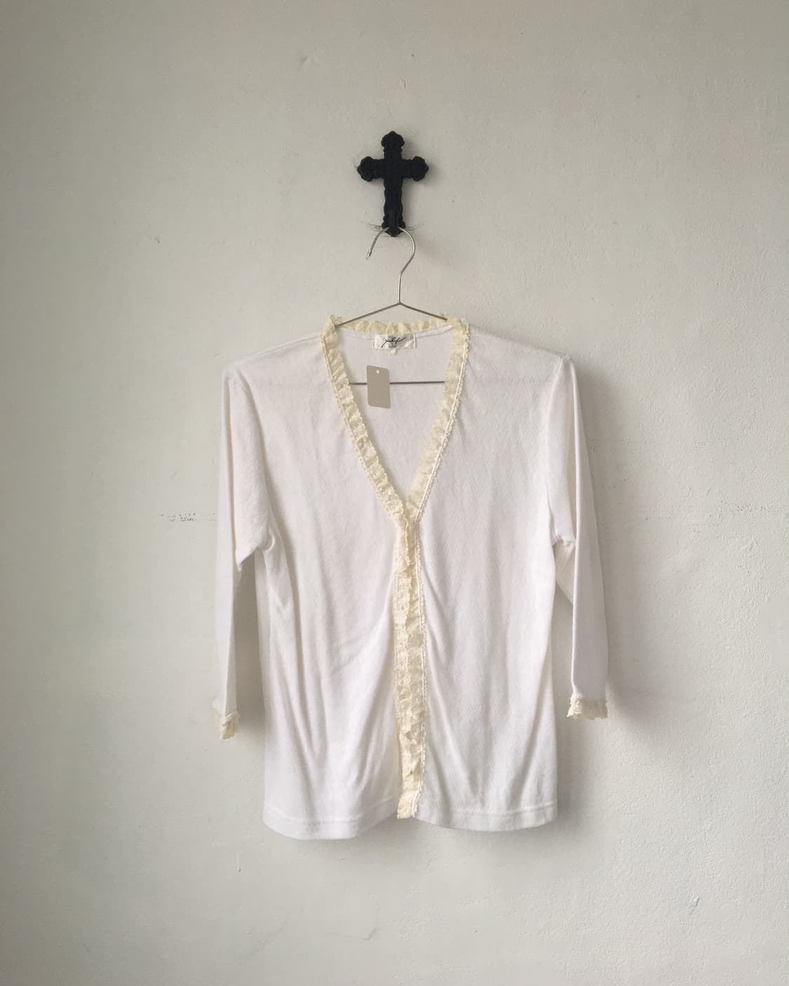 Lace trimming cardigan 상품이미지2