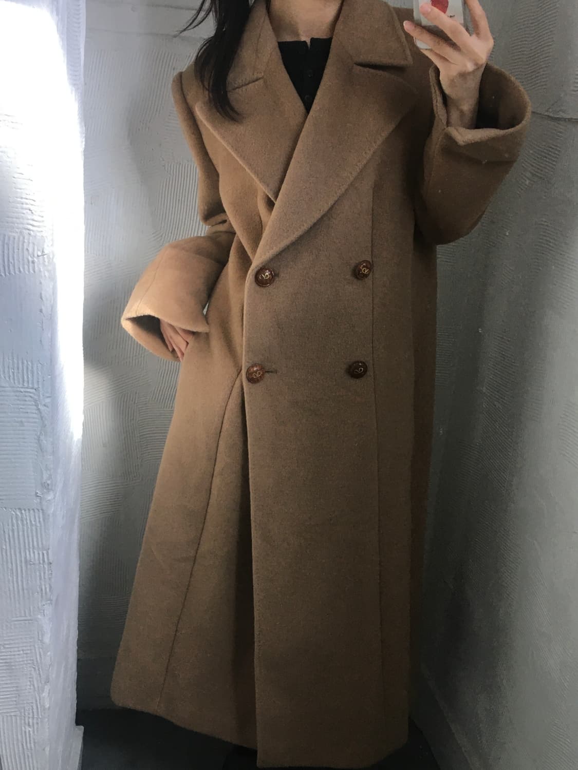 Valentino 발렌티노 캐시미어 울 베이지 카멜 더블 코트 상품이미지2