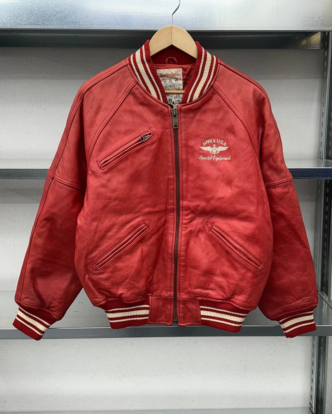 (XS)90'S 아비렉스 레더자켓-M1591 상품이미지3