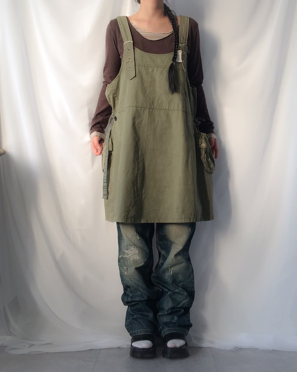 Side pocket point suspender onepiece 상품이미지8