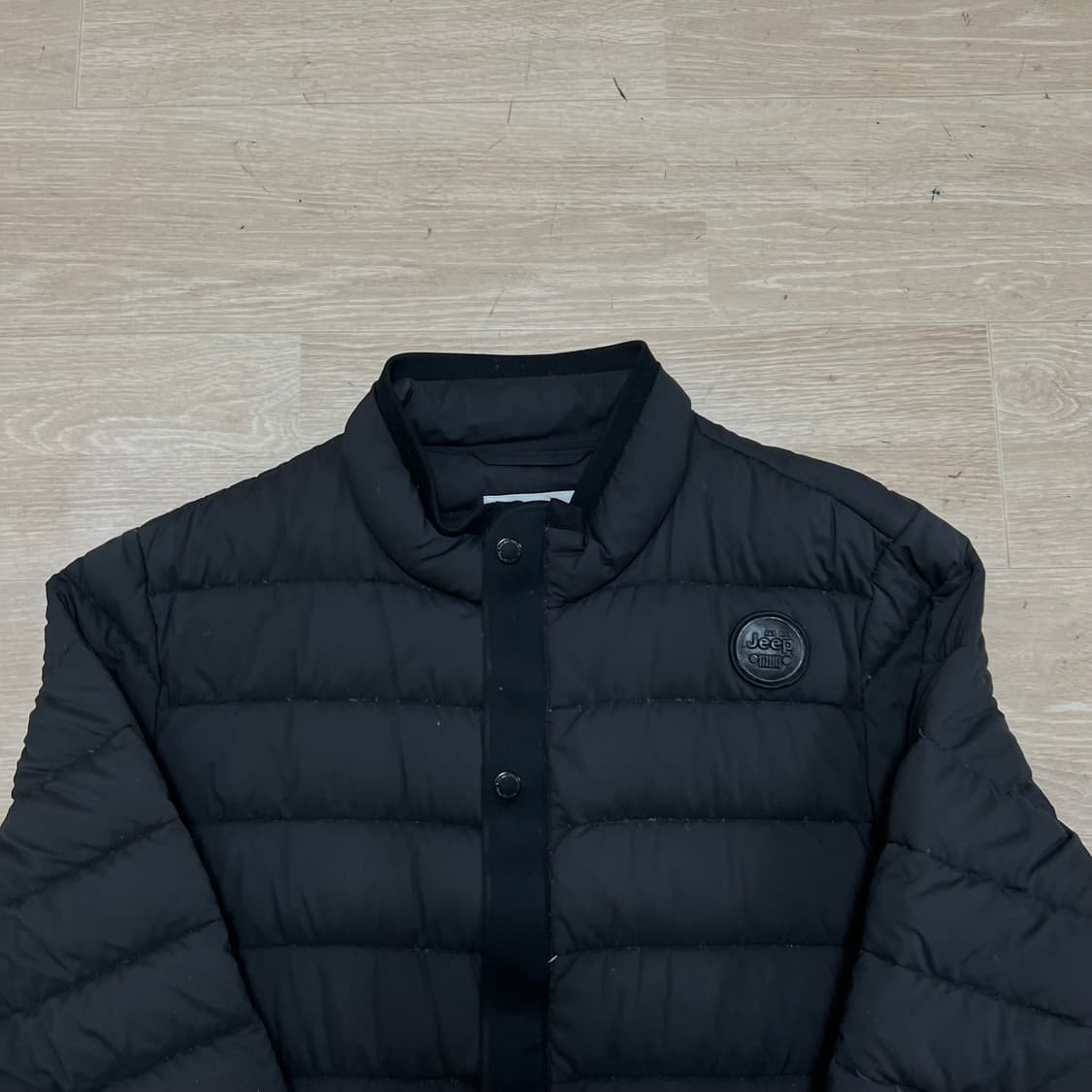 지프 JEEP 덕다운 로고 와펜 경량패딩 점퍼 [블랙] XL/105 상품이미지2
