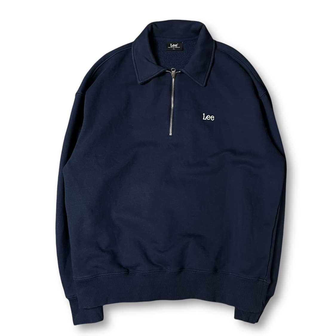Lee 리 네이비 반집업 맨투맨 L 상품이미지1