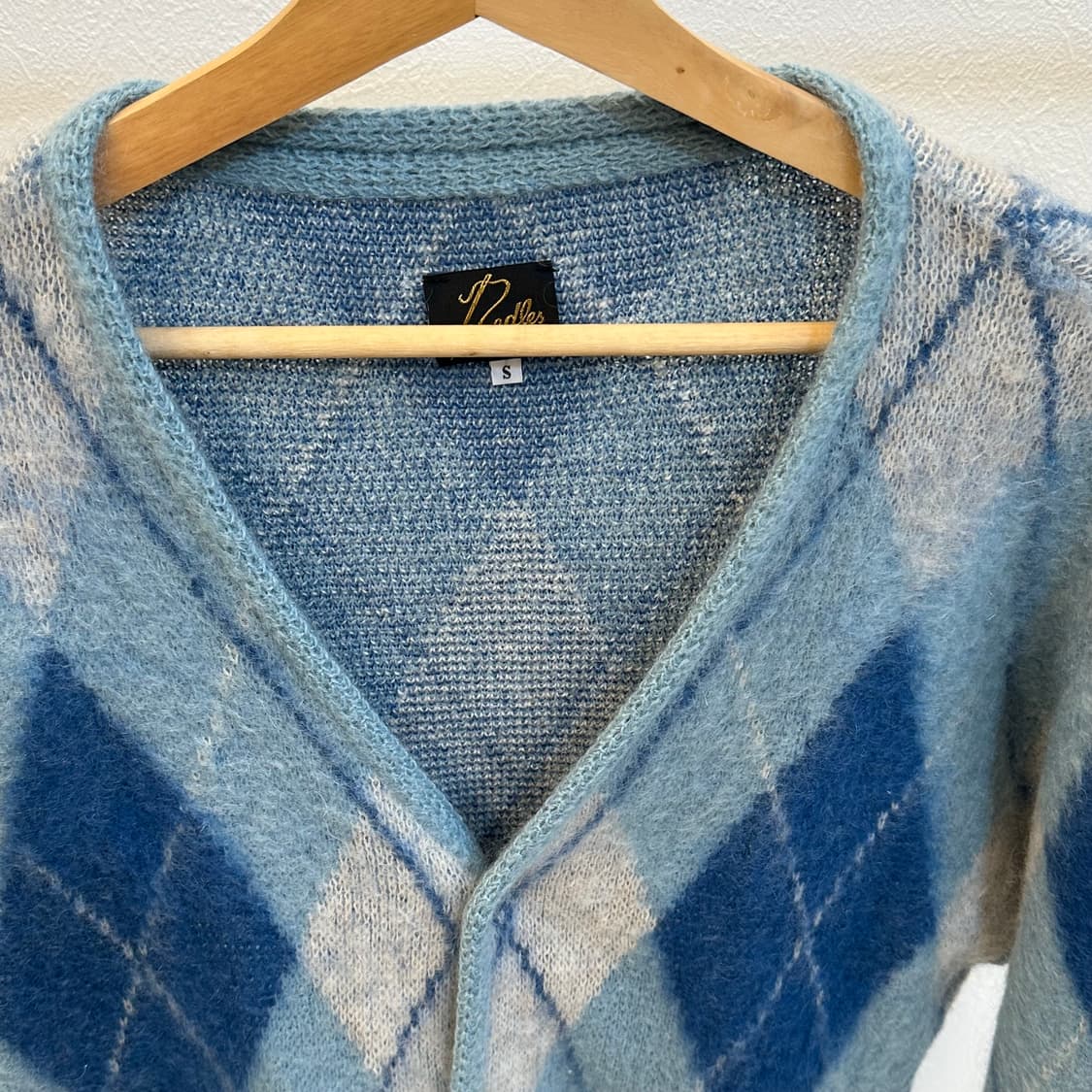 니들스 아가일 모헤어 가디건  상품이미지4