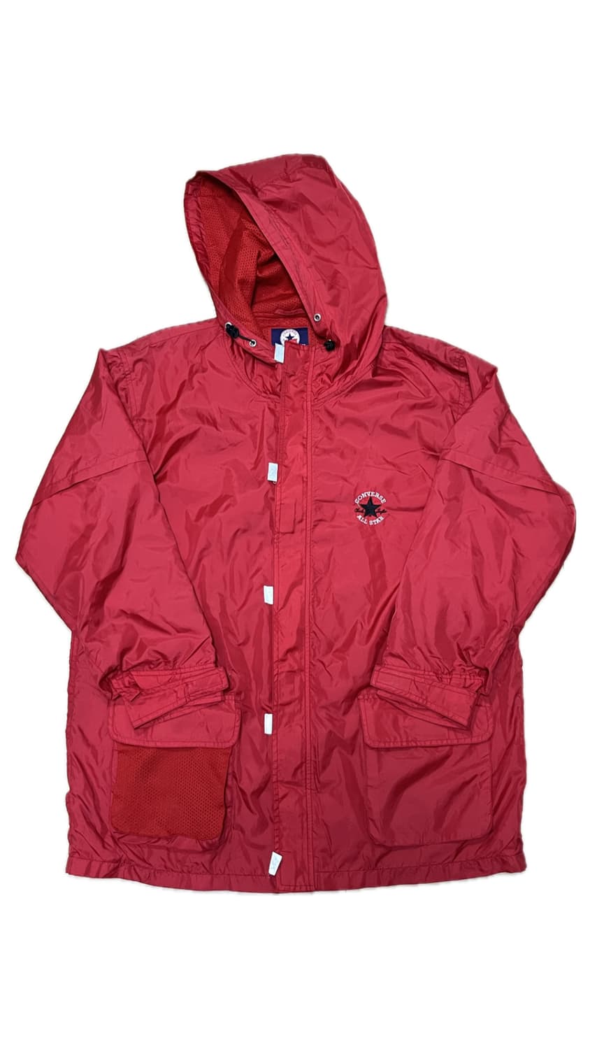 Converse 컨버스 레드 바람막이 후드 자켓 상품이미지7