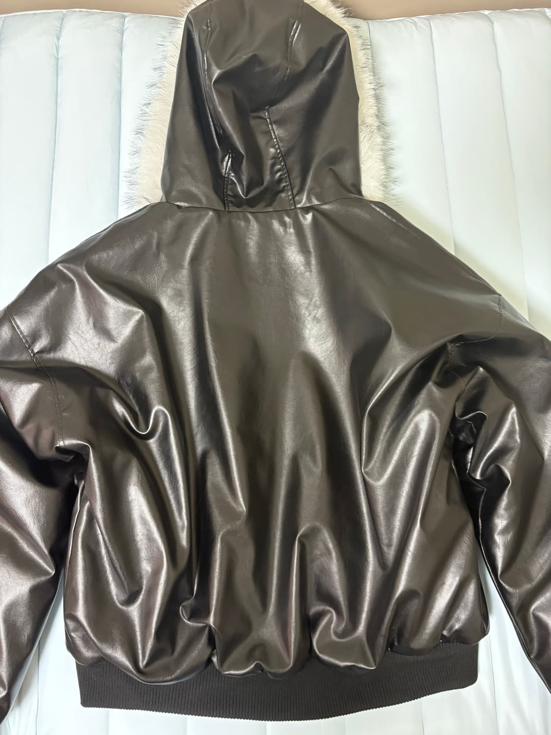 빈티지 퍼 가죽 후드자켓 급처 상품이미지2