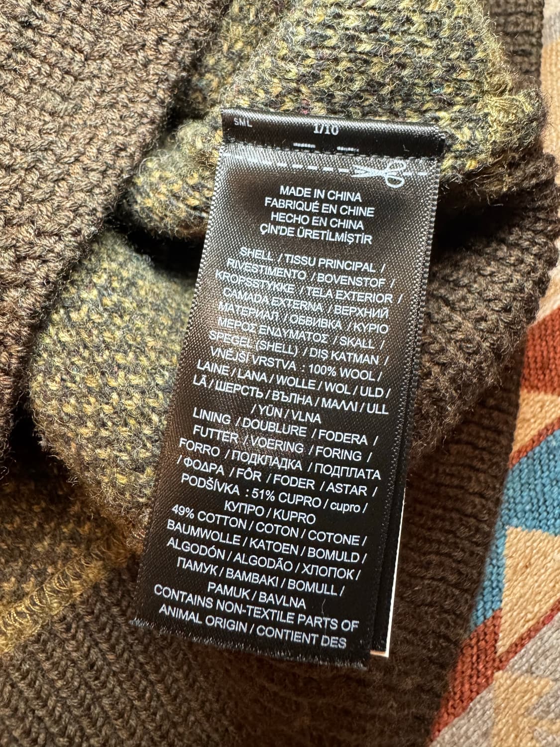 [L] RRL 더블알엘 버팔로 체크 울 자켓 브라운 상품이미지8