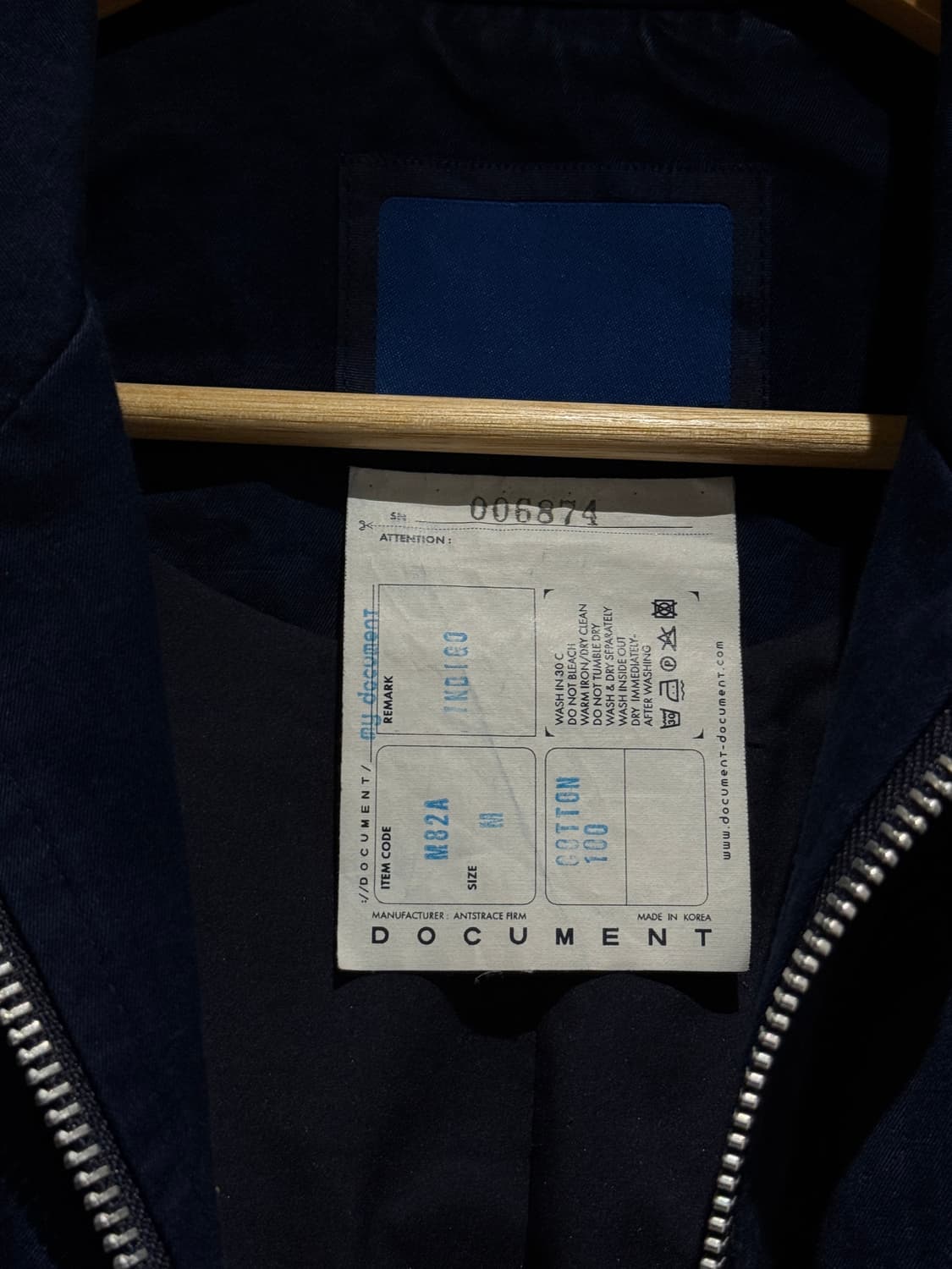 도큐먼트 블루종 인디고 M 상품이미지3
