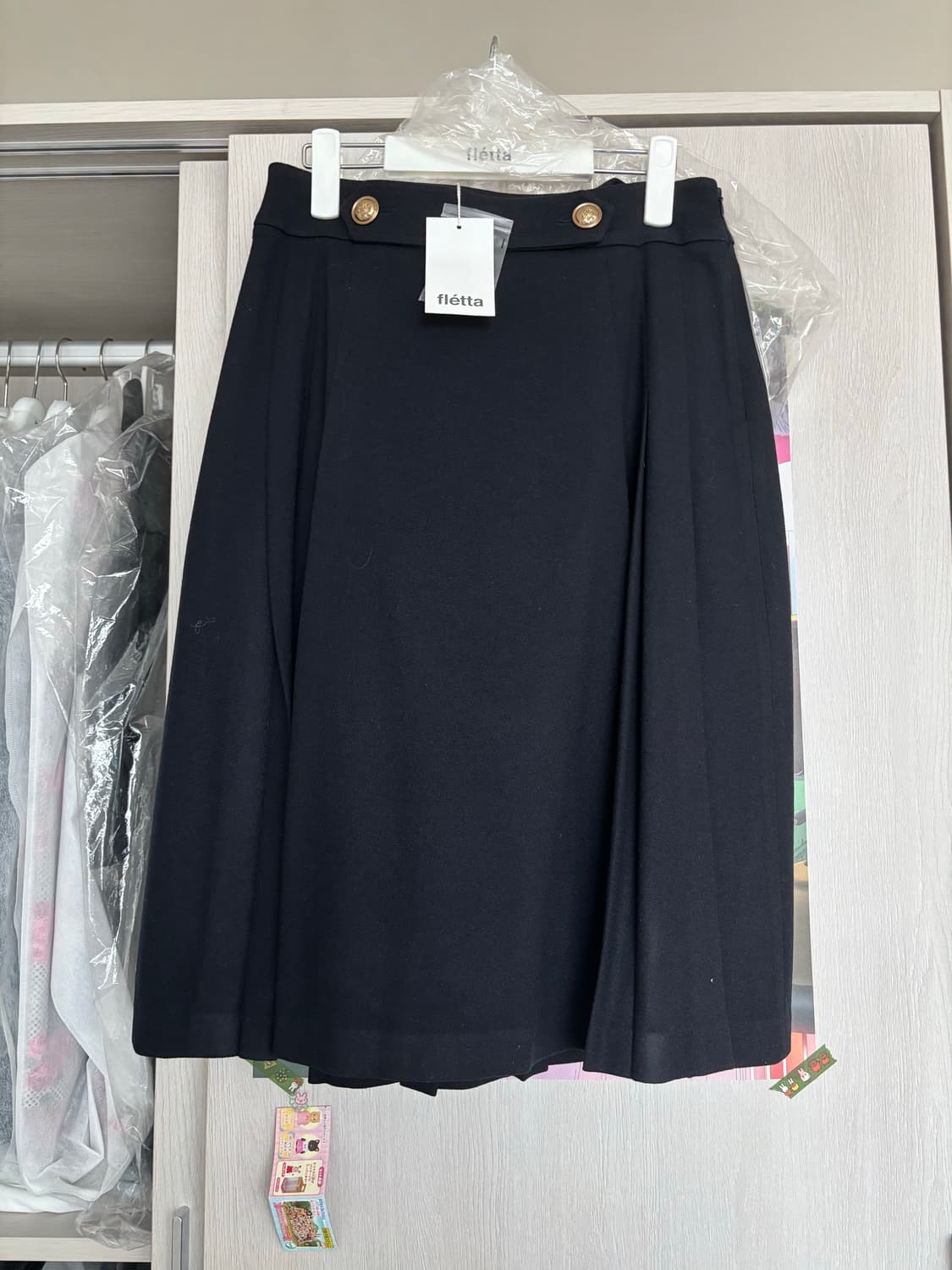 플레따 서스펜더 울스커트 멜빵 상품이미지2