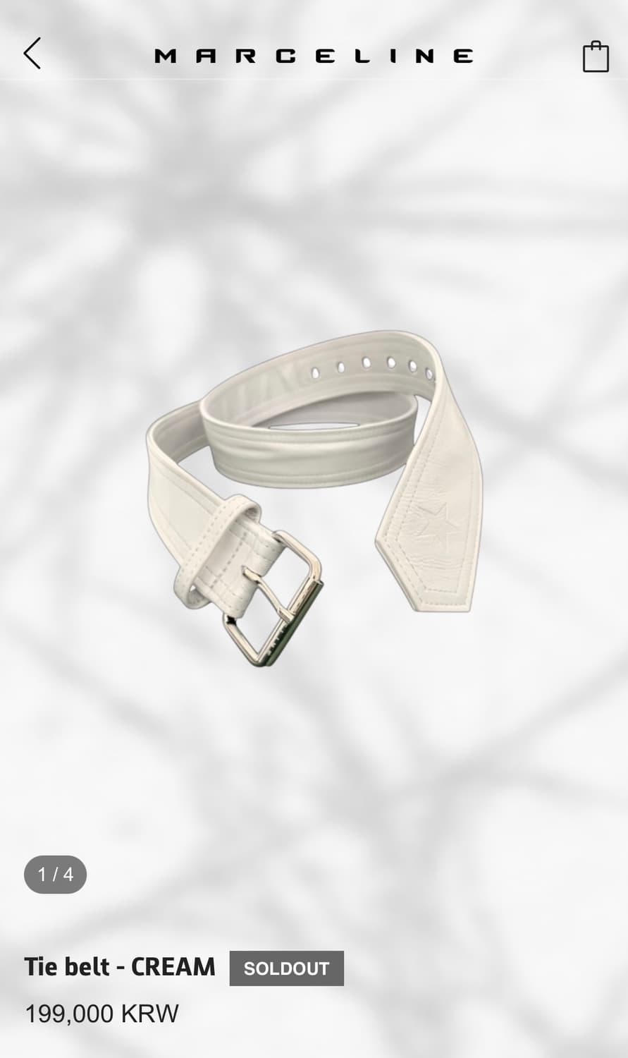 MARCELINE Tie Belt Cream 새상품 상품이미지1