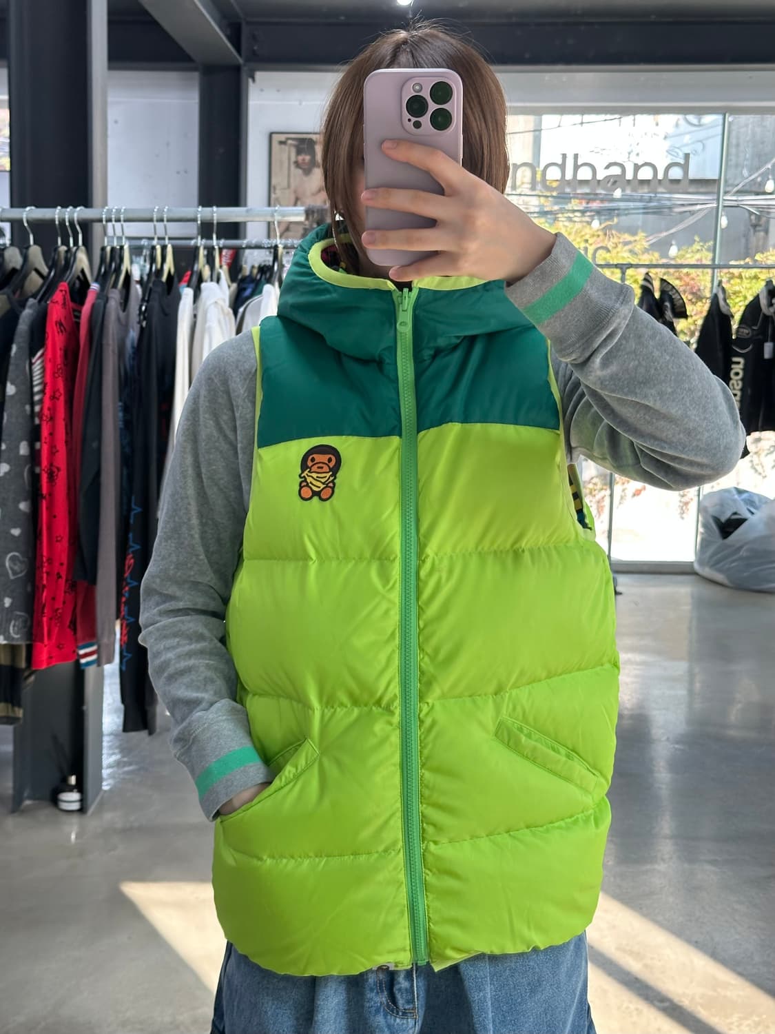 베이프 리버시블 마일로 사파리 패딩베스트 상품이미지3