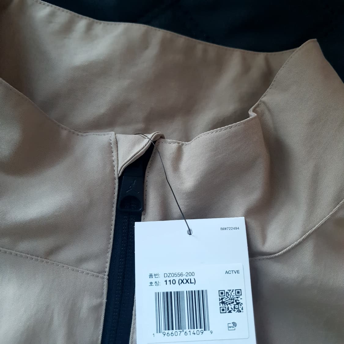 새제품XL(110)나이키 조던 골프 아노락 바람막이 자켓 베이지 브라운 상품이미지9