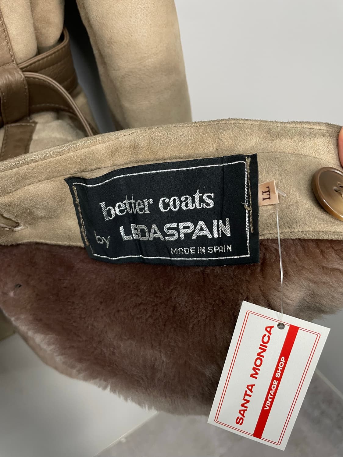 빈티지 70s 양가죽 무스탕 코트 H974 상품이미지5