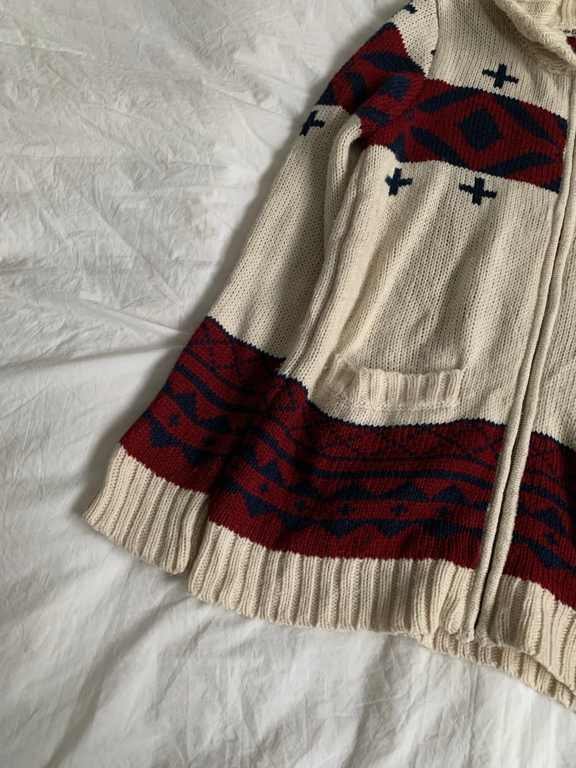 패턴 니트 집업 가디건 상품이미지3