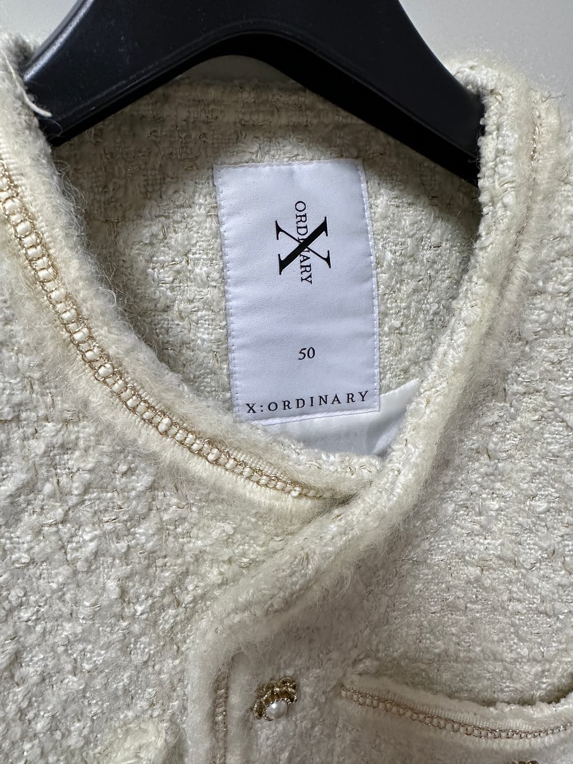 엑스오디너리 트위드 자켓 화이트 상품이미지3