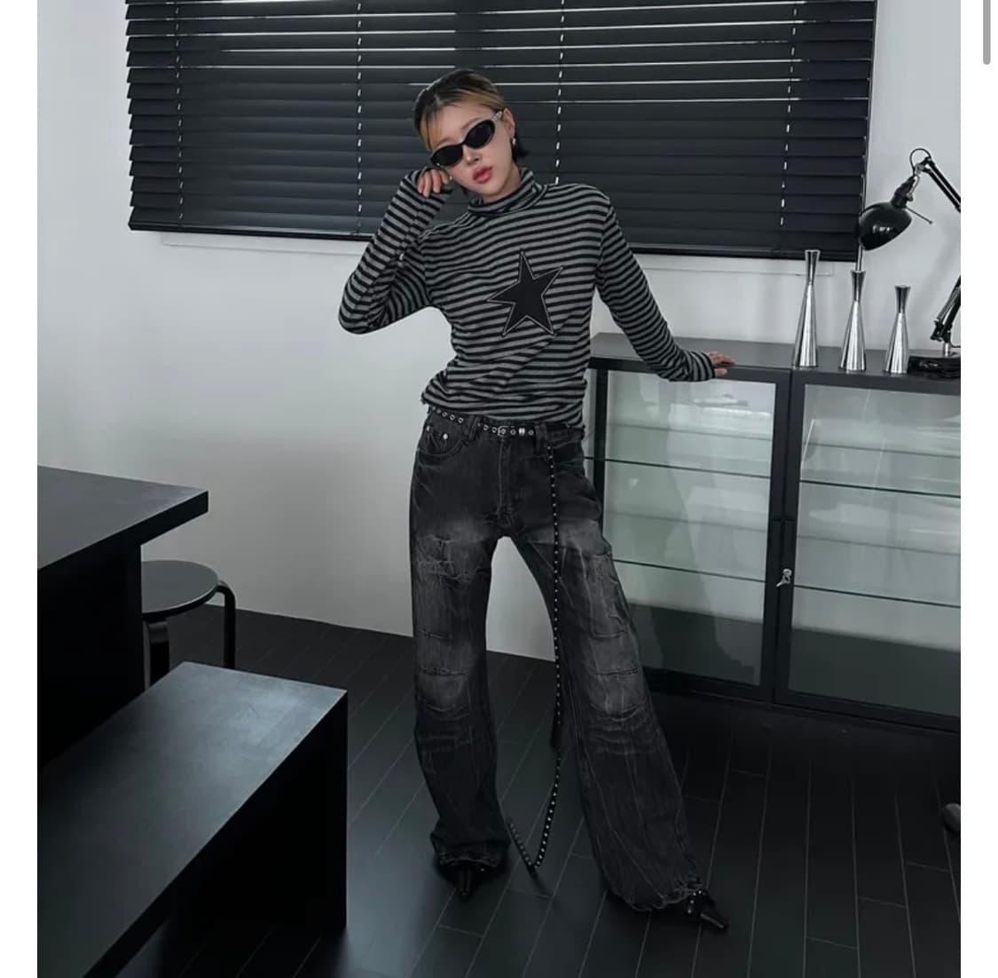 크렉 워싱 데님 팬츠 M (새상품) 상품이미지2