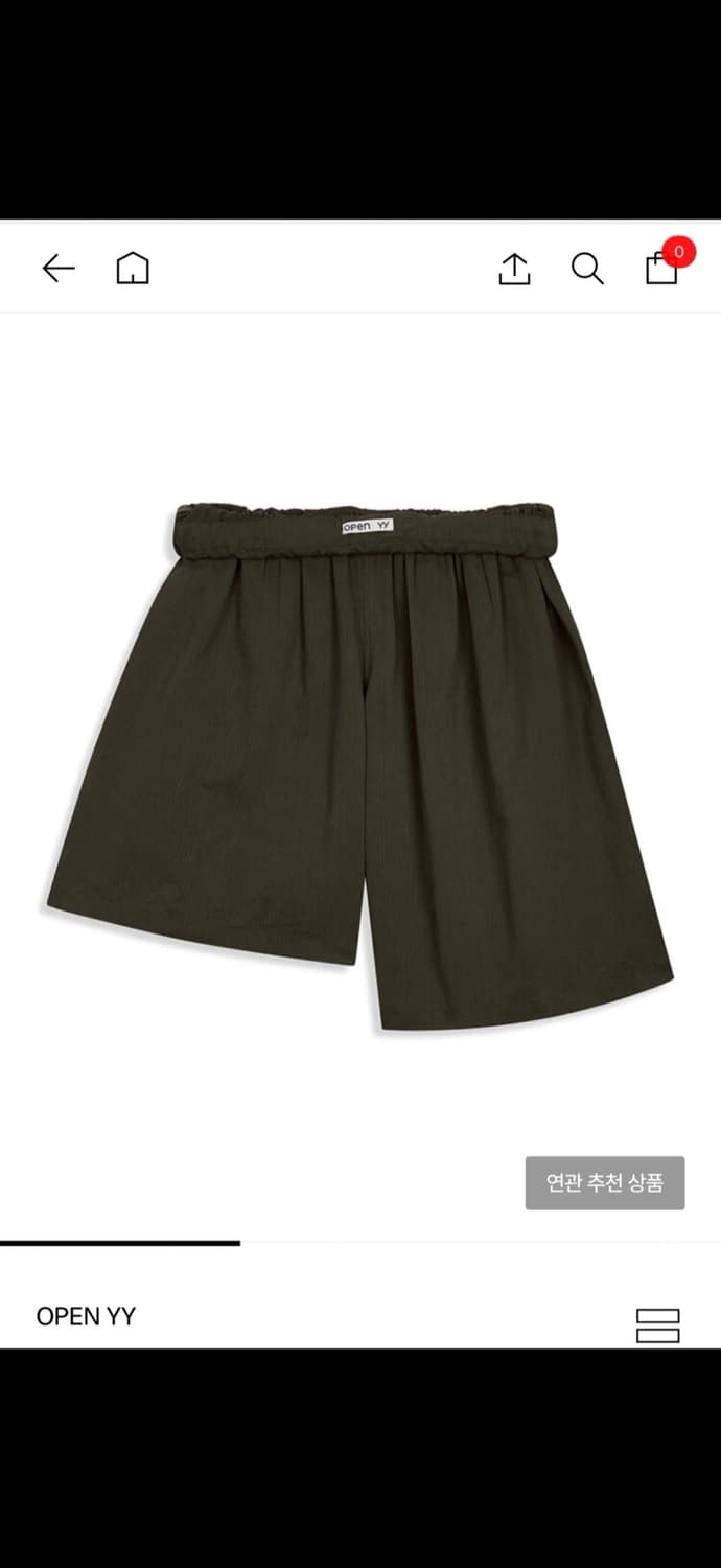 OPEN YY ROLLED WAIST SKORT, KHAKI (M) 상품이미지2