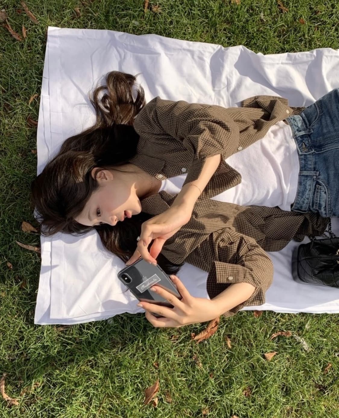 온드민 체크 셔츠 1회 착용 상품이미지1