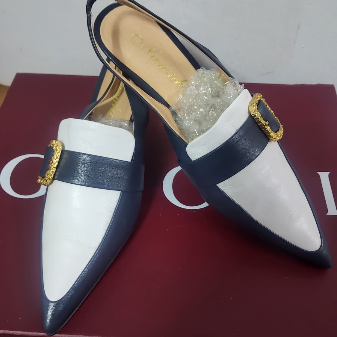 새상품 나무하나 슬링백 가죽 샌들 뮬 여자 250 상품이미지1