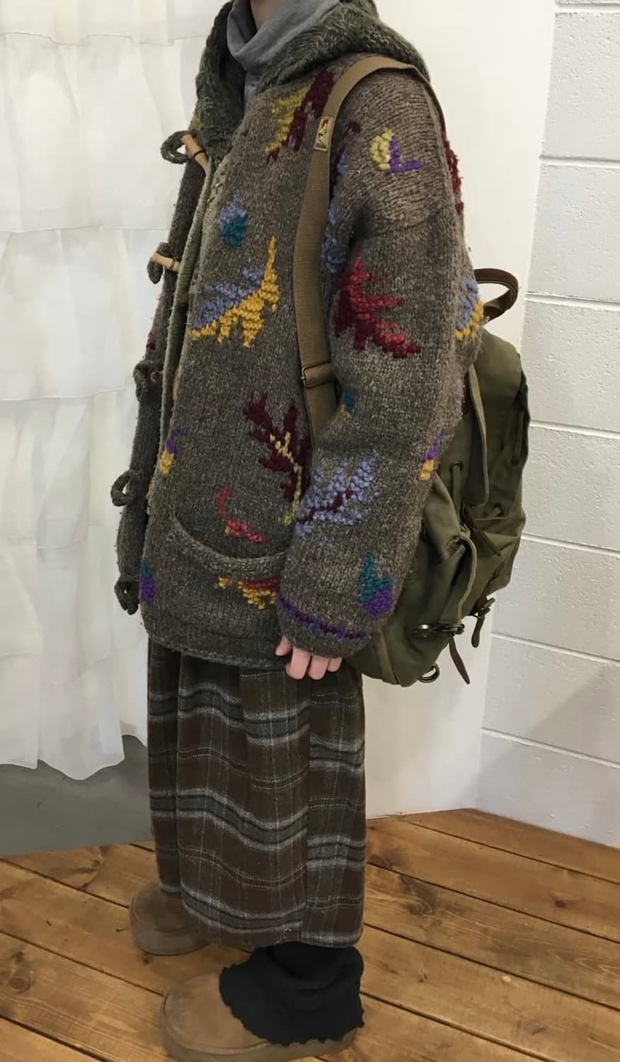 더플헤비울가디건 (나뭇잎 디자인🍃) 상품이미지2