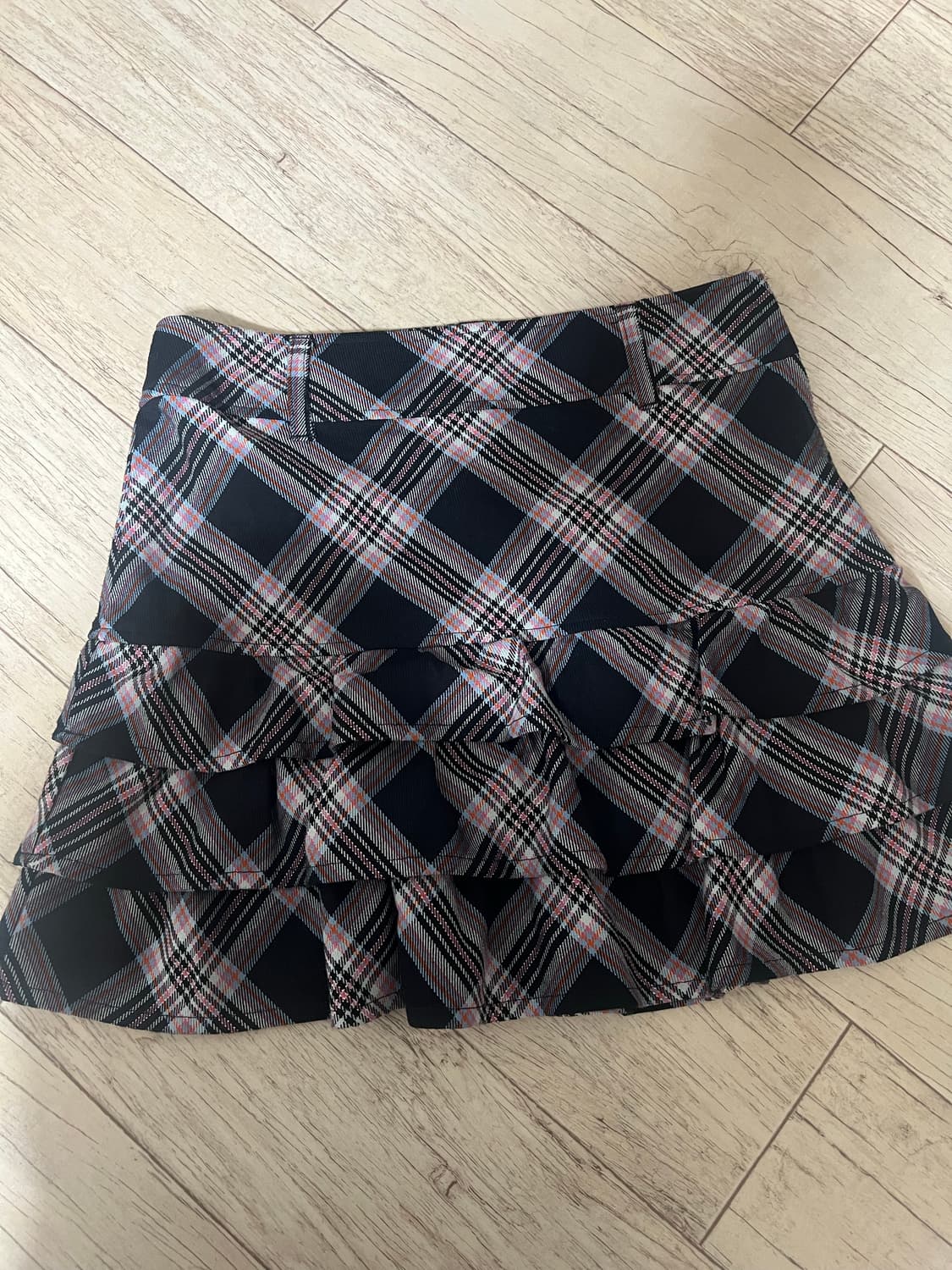 빈티지 체크 미니스커트 상품이미지1