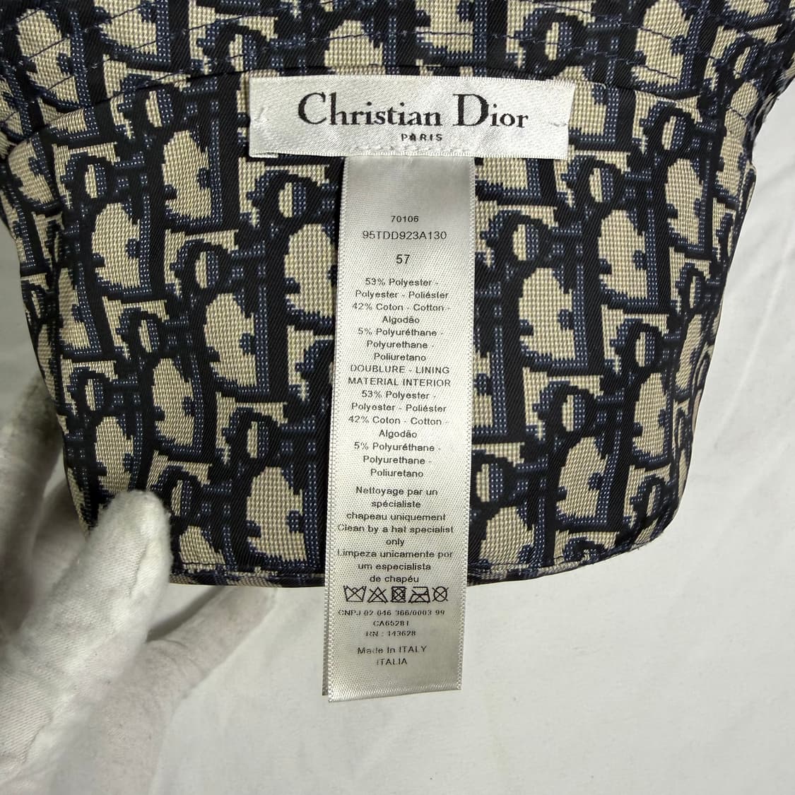 디올 오블리크 플리스 테디 D 리버서블 스몰 클로시 버킷햇 모자 상품이미지8