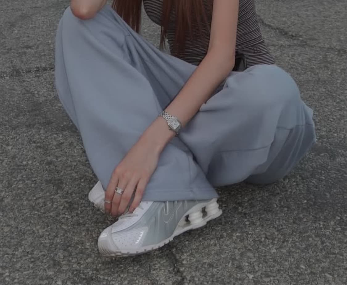 샥스 R4 W - 화이트 메탈릭 실버 맥스 오렌지 화이트 상품이미지1