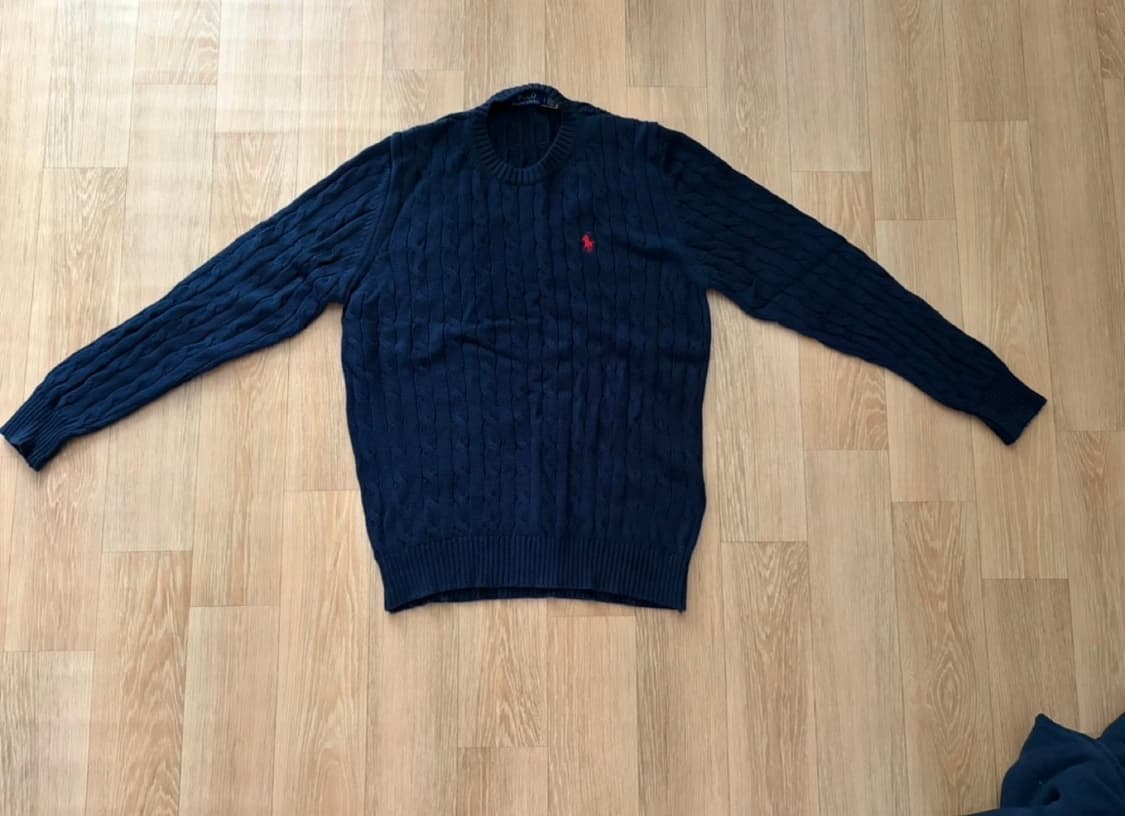 폴로 랄프로렌 네이비 케이블(꽈배기) 니트 L사이즈 상품이미지1