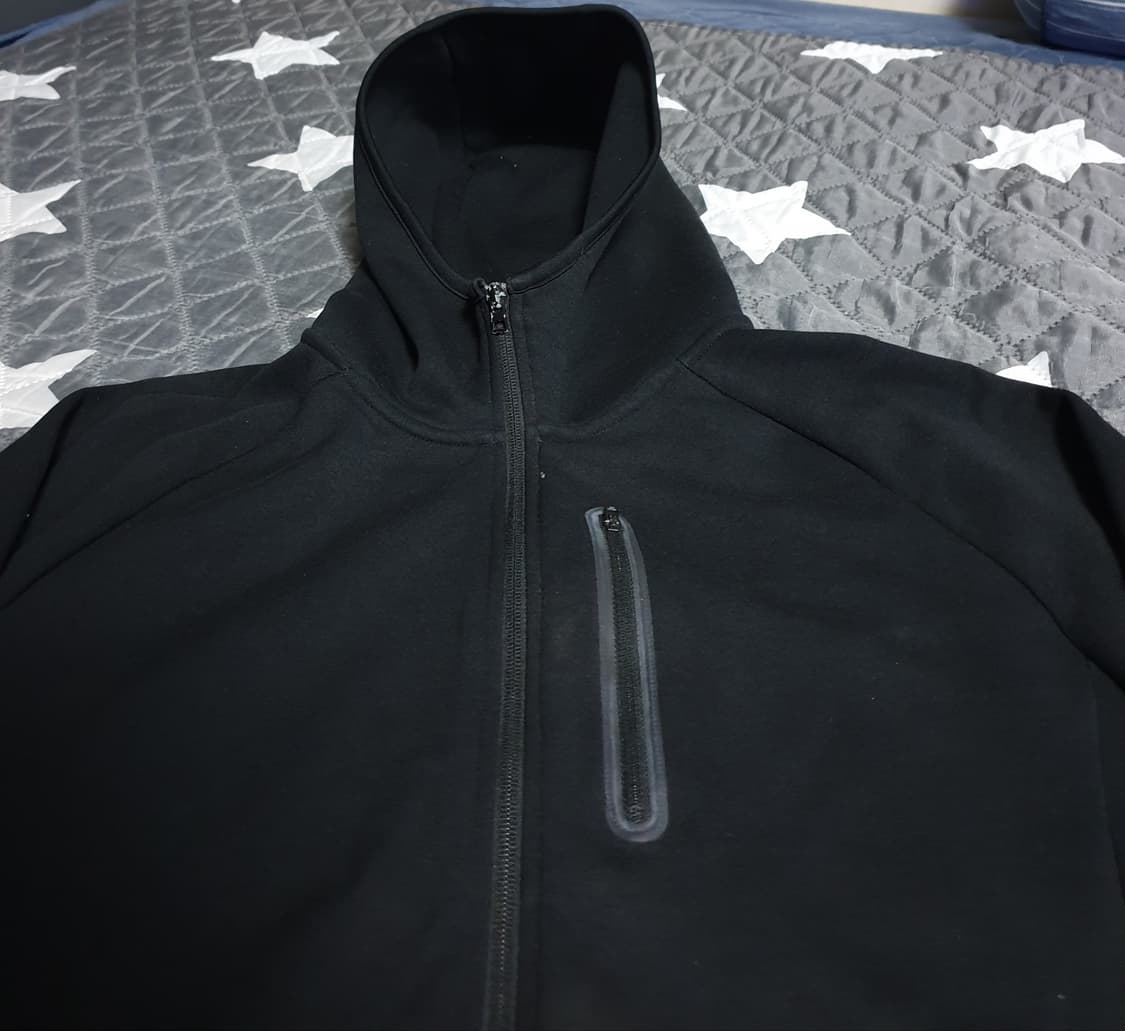 유니클로 폴리 트레이닝 후드 져지 집업 자켓 블랙 (XL) 상품이미지2