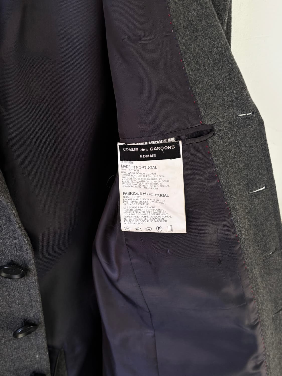 꼼데가르송 옴므 테일러 코트 상품이미지7